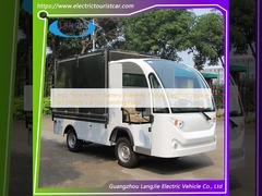 কার্গো প্রকার বিমানবন্দর ব্যাটারি চালিত 2 আসন বৈদ্যুতিক ব্যাগ কার্ট খাদ্য প্রেরণের জন্য মালবাহী গাড়ি