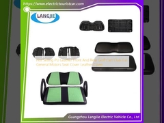 গরম বিক্রয় পিই চামড়া সামনের এবং পিছনের গল্ফ কার্ট ক্লাব গাড়ি জেনারেল মোটরস সিট কভার চামড়া কভার