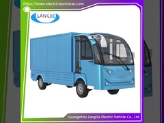 কারখানার জন্য বড় কার্গো বক্স সহ 2 সিটার 72 ভি ফ্রেট কার্ট সাদা বৈদ্যুতিক ব্যাগ কার্ট