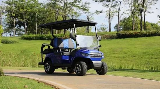 ভালো দাম 4 Seat Electric Golf Cart With Leather Fabric Seats LED Lighting System And Robotic Welding Chassis অনলাইন