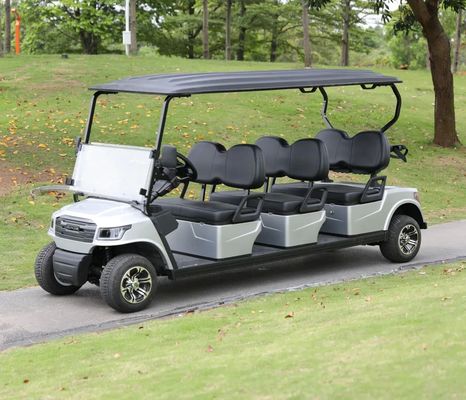 ভালো দাম White Color 48V 5KW AC Motor Electric Golf Cart With 6 Seats For Golf Courses And Resorts অনলাইন