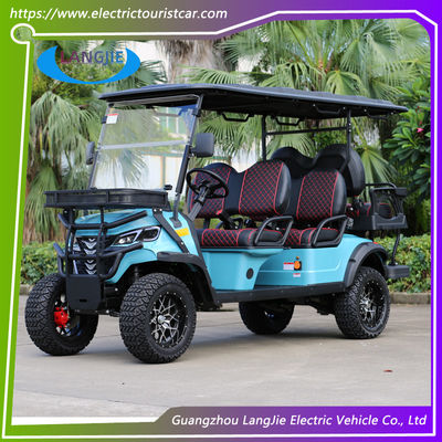 উচ্চ পারফরম্যান্স 5KW এসি মোটর অফ-রোড বৈদ্যুতিক শিকার কার্ট 6 সিট উত্তোলিত গল্ফ কার্ট