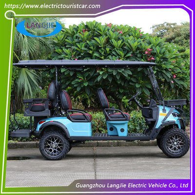উচ্চ পারফরম্যান্স 5KW এসি মোটর অফ-রোড বৈদ্যুতিক শিকার কার্ট 6 সিট উত্তোলিত গল্ফ কার্ট