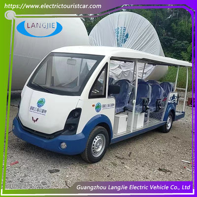 ভালো দাম নীল / সাদা 14 SEATS 1.25L পেট্রল পর্যটন গাড়ী জন্য রিসোর্ট গাড়ী অনলাইন