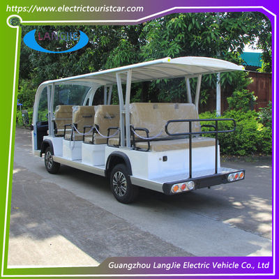 চার চাকা 14 আসন বৈদ্যুতিক যাত্রীবাহী যানবাহন 72V 7.5kw এসি মোটর পার্কিং জন্য