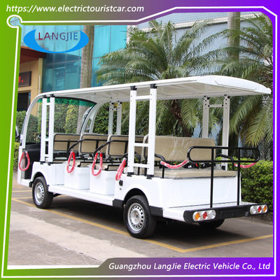 14 সিট লো স্পিড ইলেকট্রিক যানবাহন এসি 72V 7.5KW 4 চাকা ইলেকট্রিক গল্ফ কার্ট জন্য রিসোর্ট গাড়ী