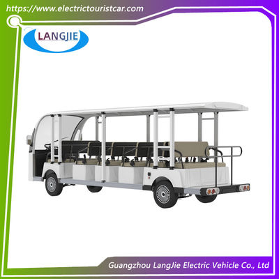 17 ব্যক্তি 72V এসি মোটর 4 চাকা বৈদ্যুতিক পর্যটন যানবাহন শহরের হাঁটা রাস্তার জন্য