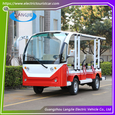 নিম্ন গতির বৈদ্যুতিক যানবাহন 11 আসন এসি মোটর 72V রক্ষণাবেক্ষণ মুক্ত ব্যাটারি বড় পার্ক জন্য