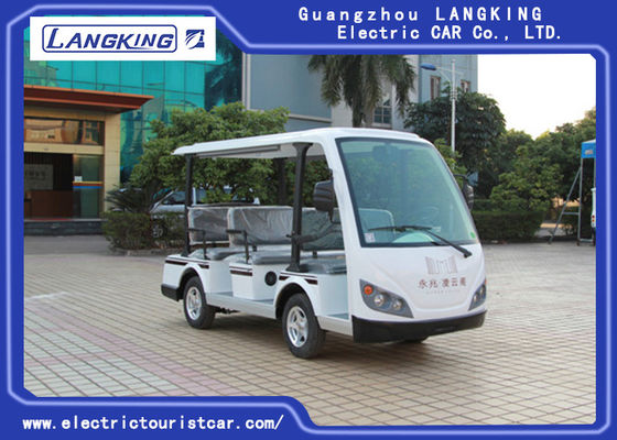 4KW মোটর 48V আট সিটার মডেল Y083A বৈদ্যুতিক শাটল বাস 18% হোটেল / বিশ্ববিদ্যালয় / পার্ক ব্যবহার করে আরোহণ ক্ষমতা