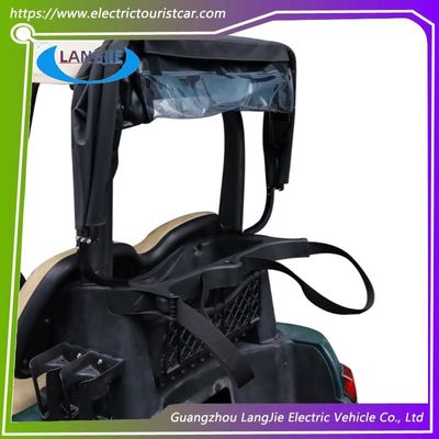 EZGO চার চাকা গল্ফ কার্ট কালো পিভিসি রেইন কভার ভাঁজযোগ্য