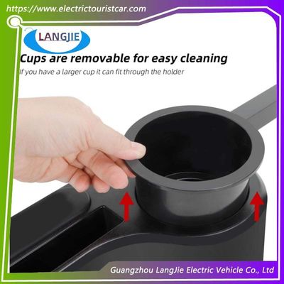 নন ড্রিলিং গল্ফ কার্ট পিছনের আর্মরেস্ট কাপ হোল্ডার এবং ফোন স্টোরেজ কম্পার্টমেন্ট সহ