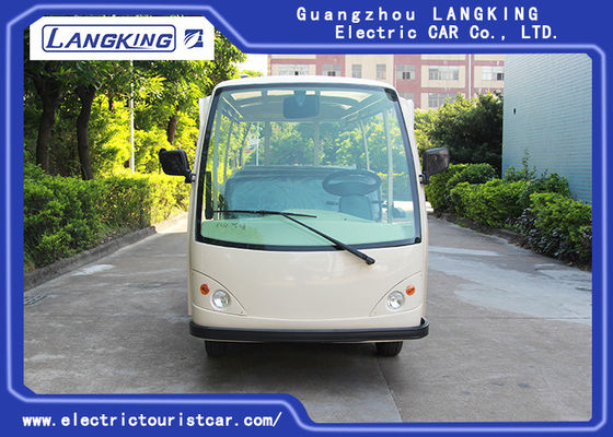 নিম্ন গতির 72V 5.5KW মিনি বৈদ্যুতিন দর্শনীয় গাড়ি / 14 আসন বৈদ্যুতিন শাটল বাস